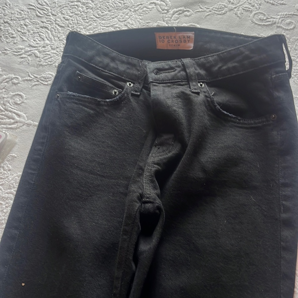Derek Lam Jeans Derek Lam 10 Crosby Gia Crop Flare Black Denim-size 26
